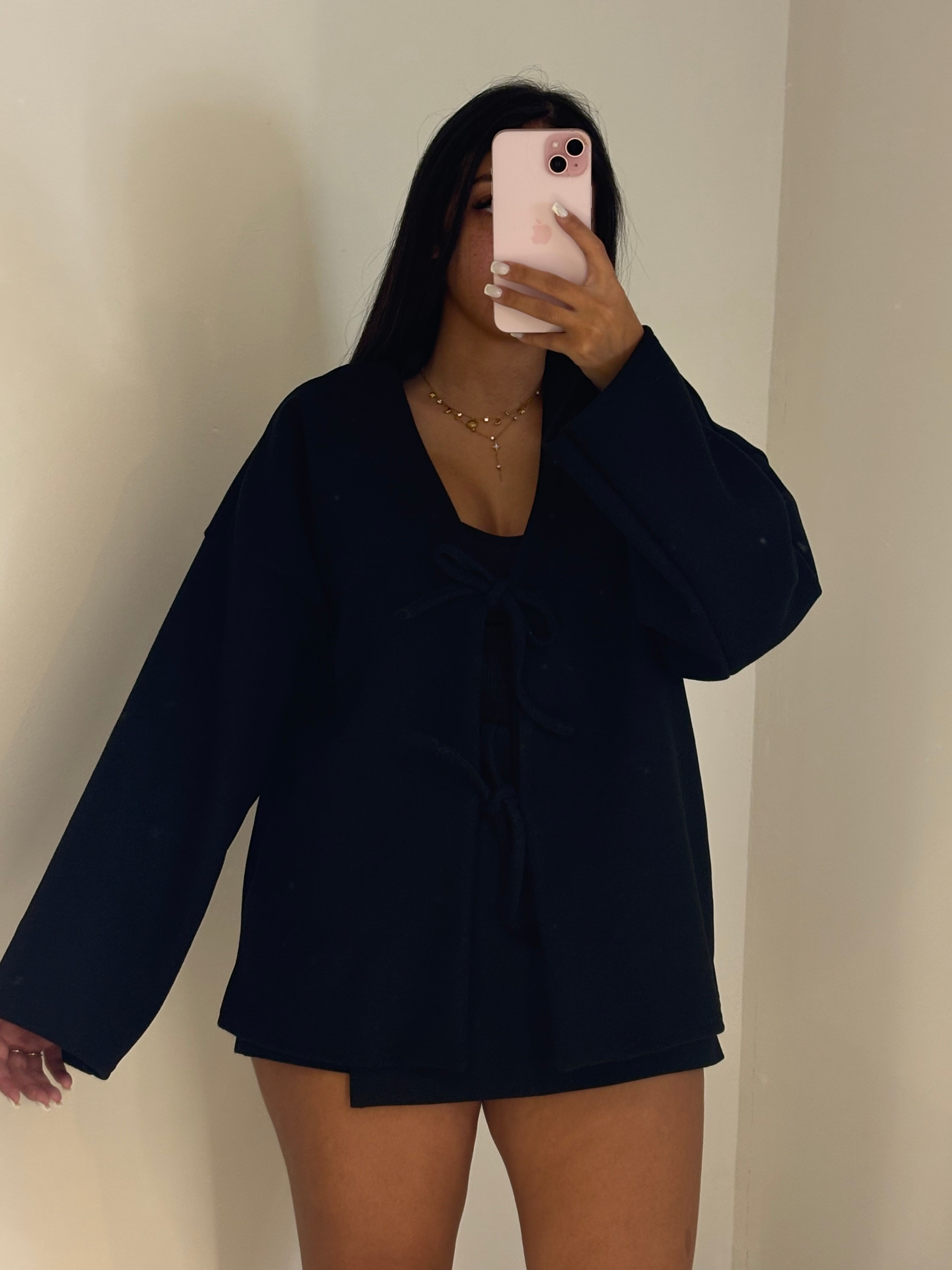 Veste d’automne noire ￼