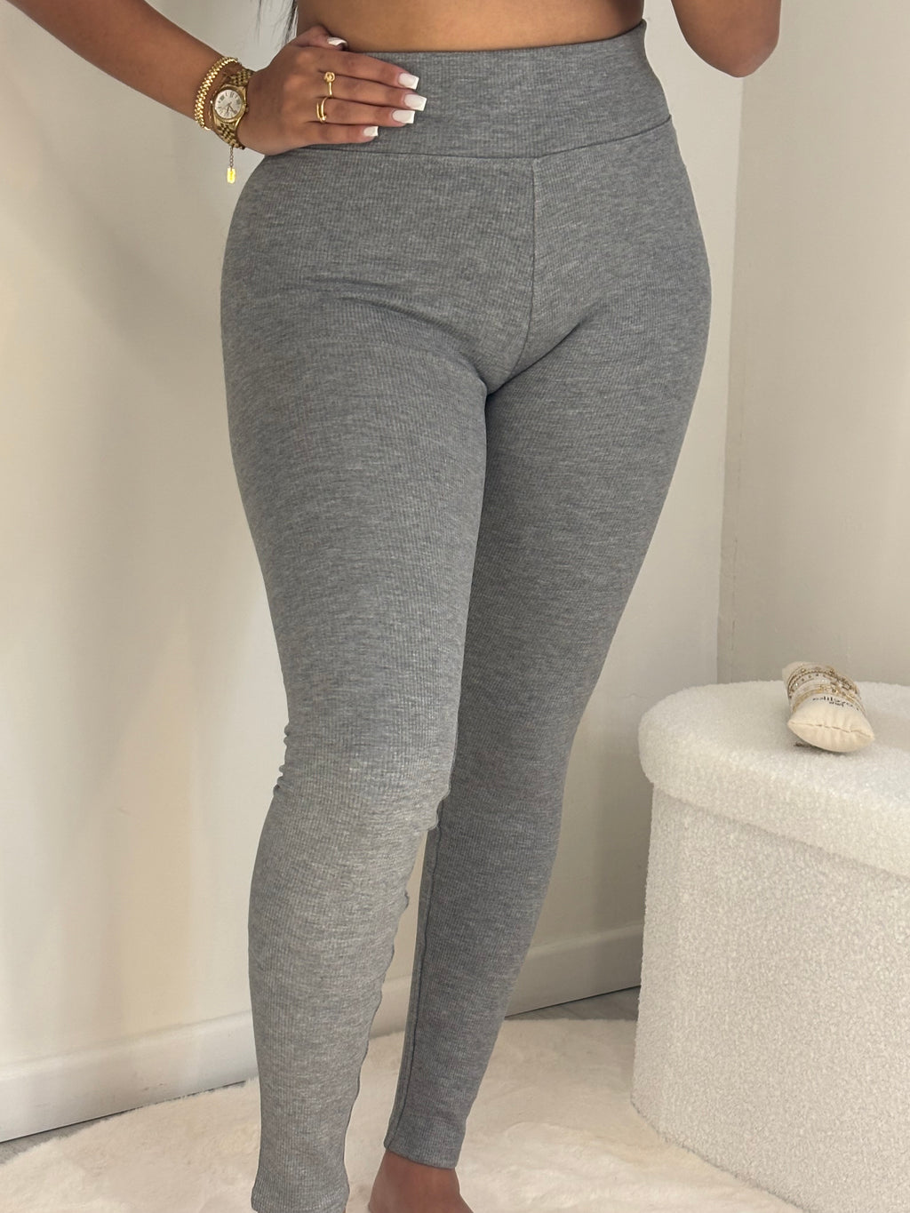 Legging polaire gris