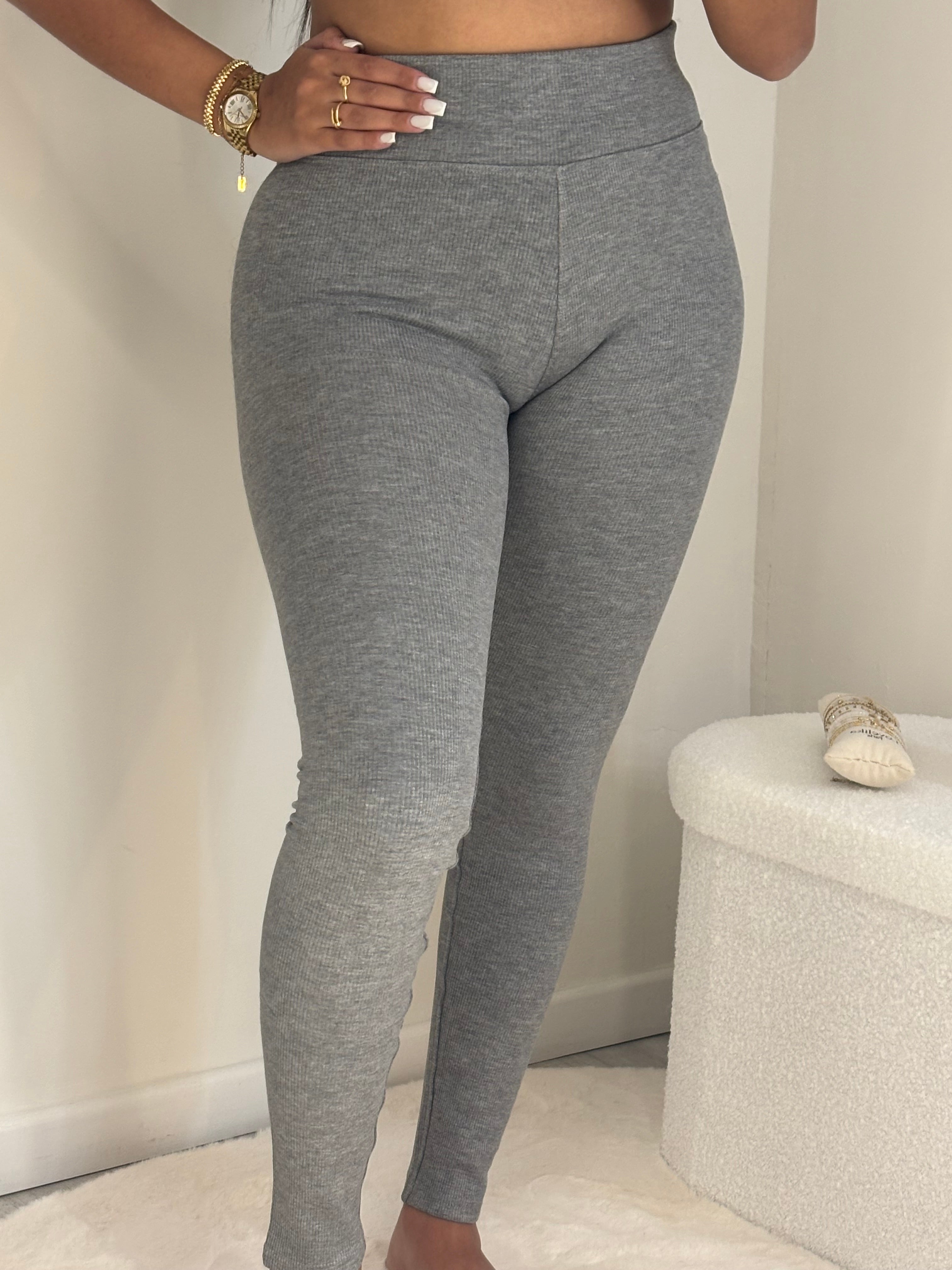 Legging polaire gris