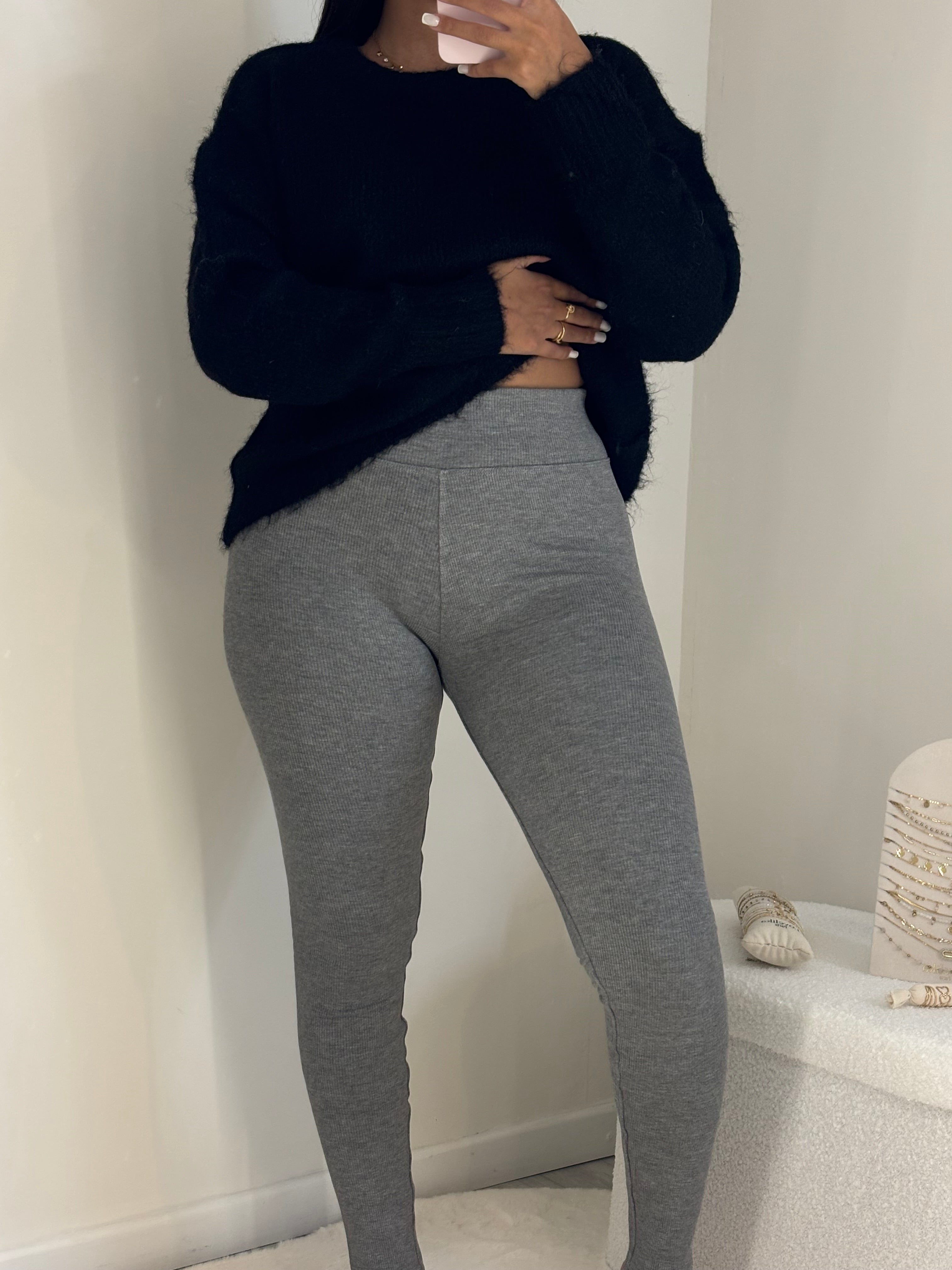 Legging polaire gris