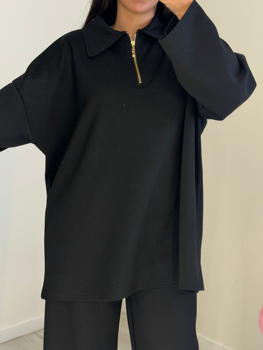 Ensemble col zip noir