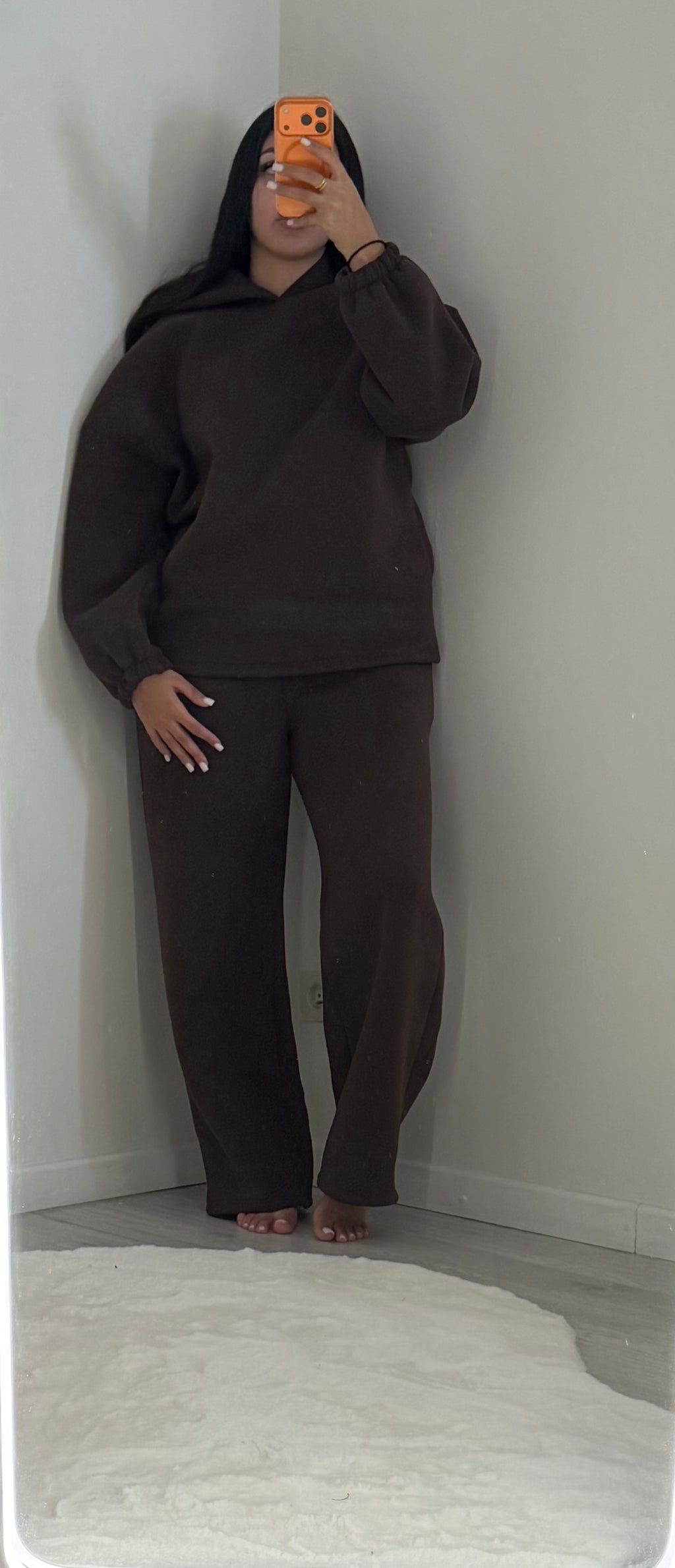 Ensemble Sweat Marron