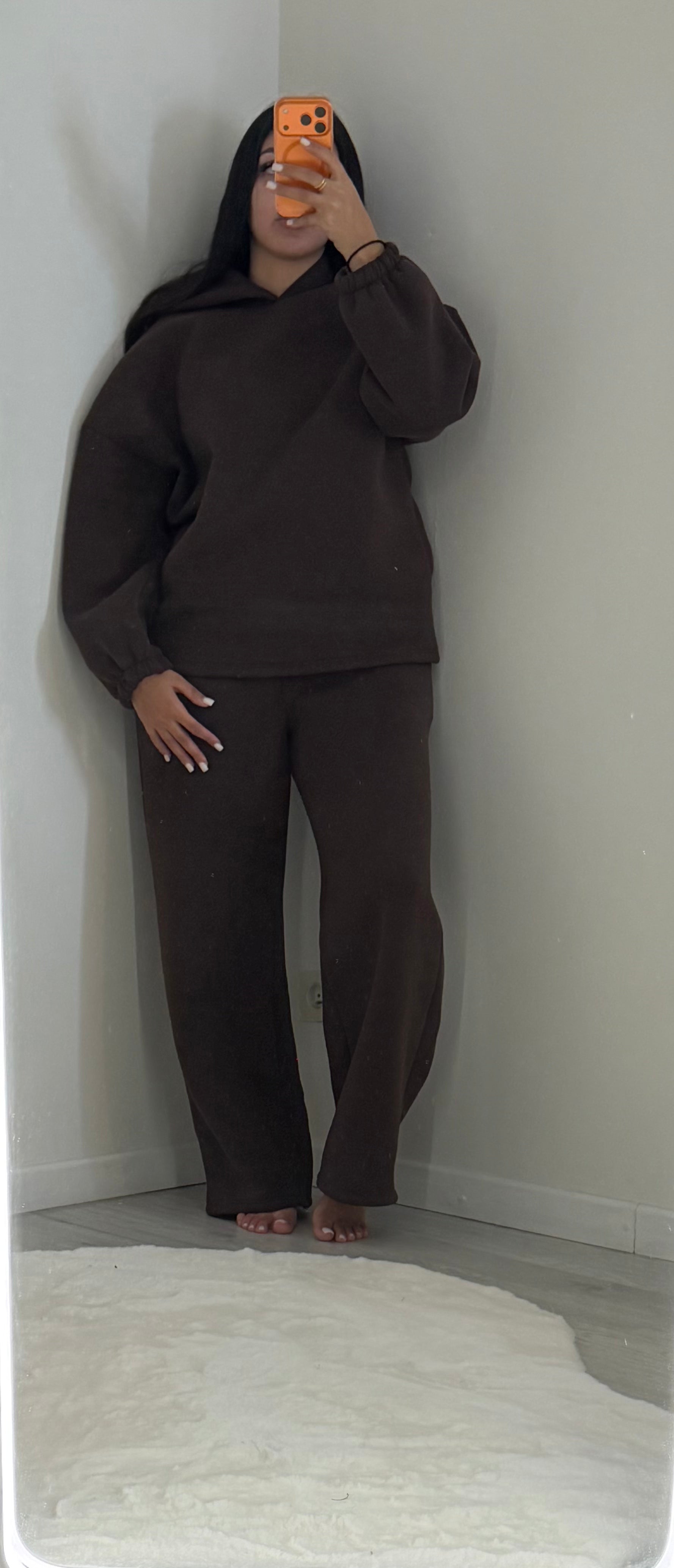 Ensemble Sweat Marron