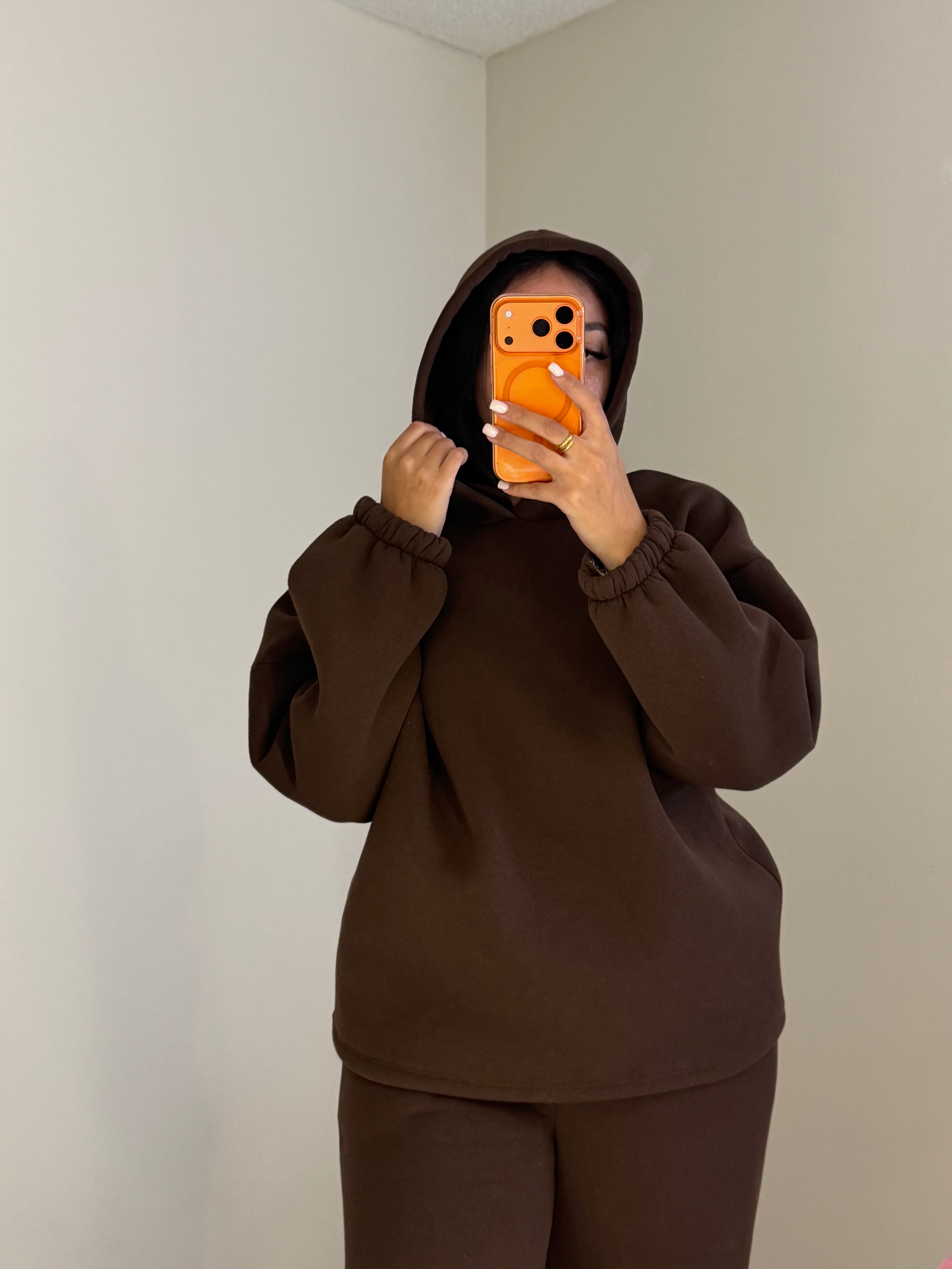 Ensemble Sweat Marron