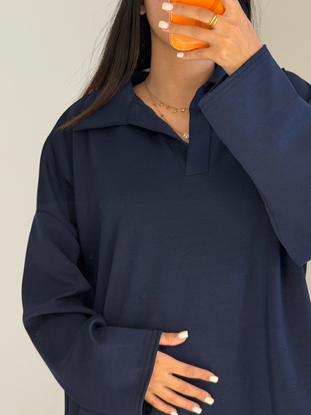 Ensemble col bleu marine