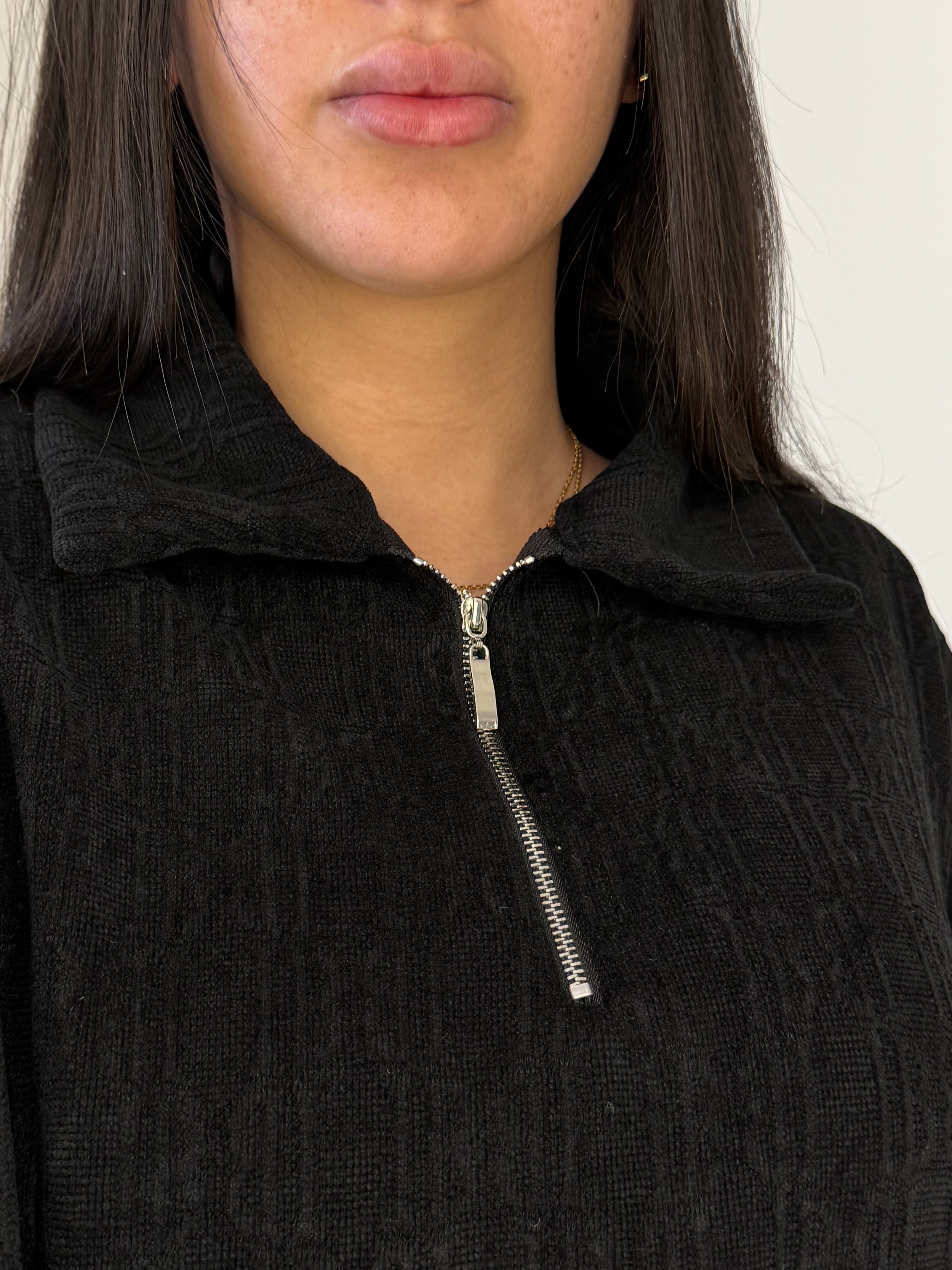 Ensemble col zip noir logo B