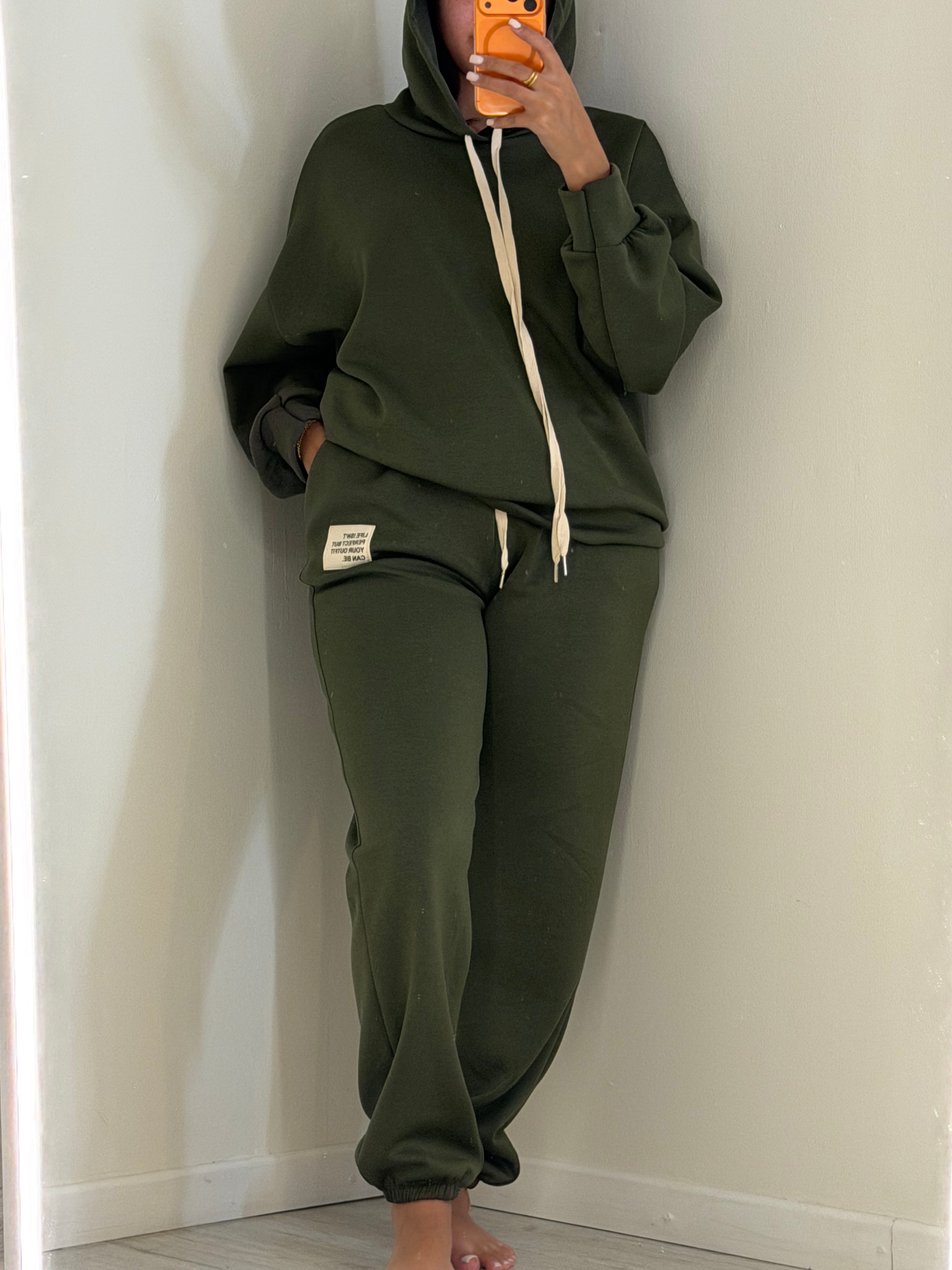 Ensemble vert capuche