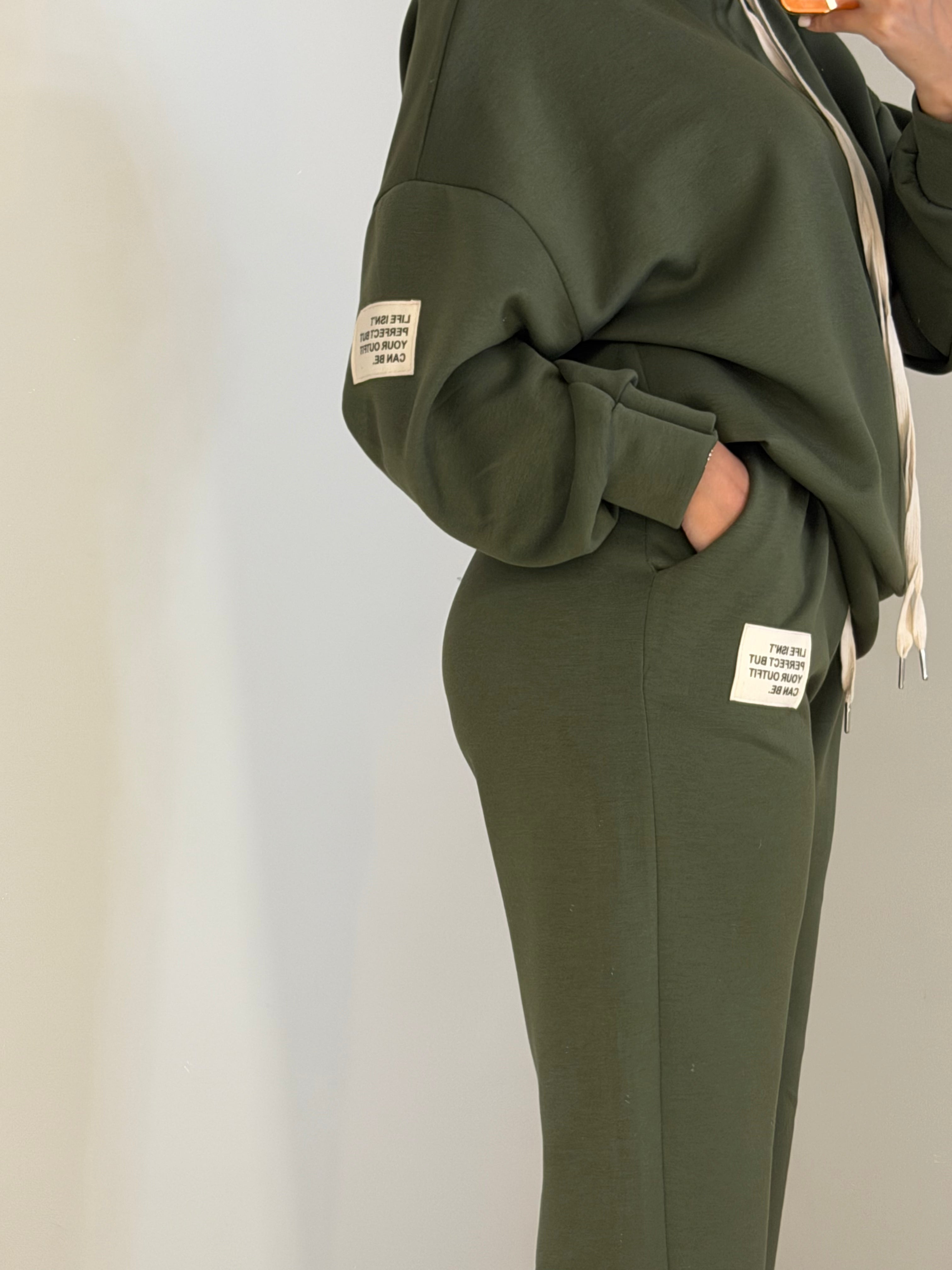 Ensemble vert capuche