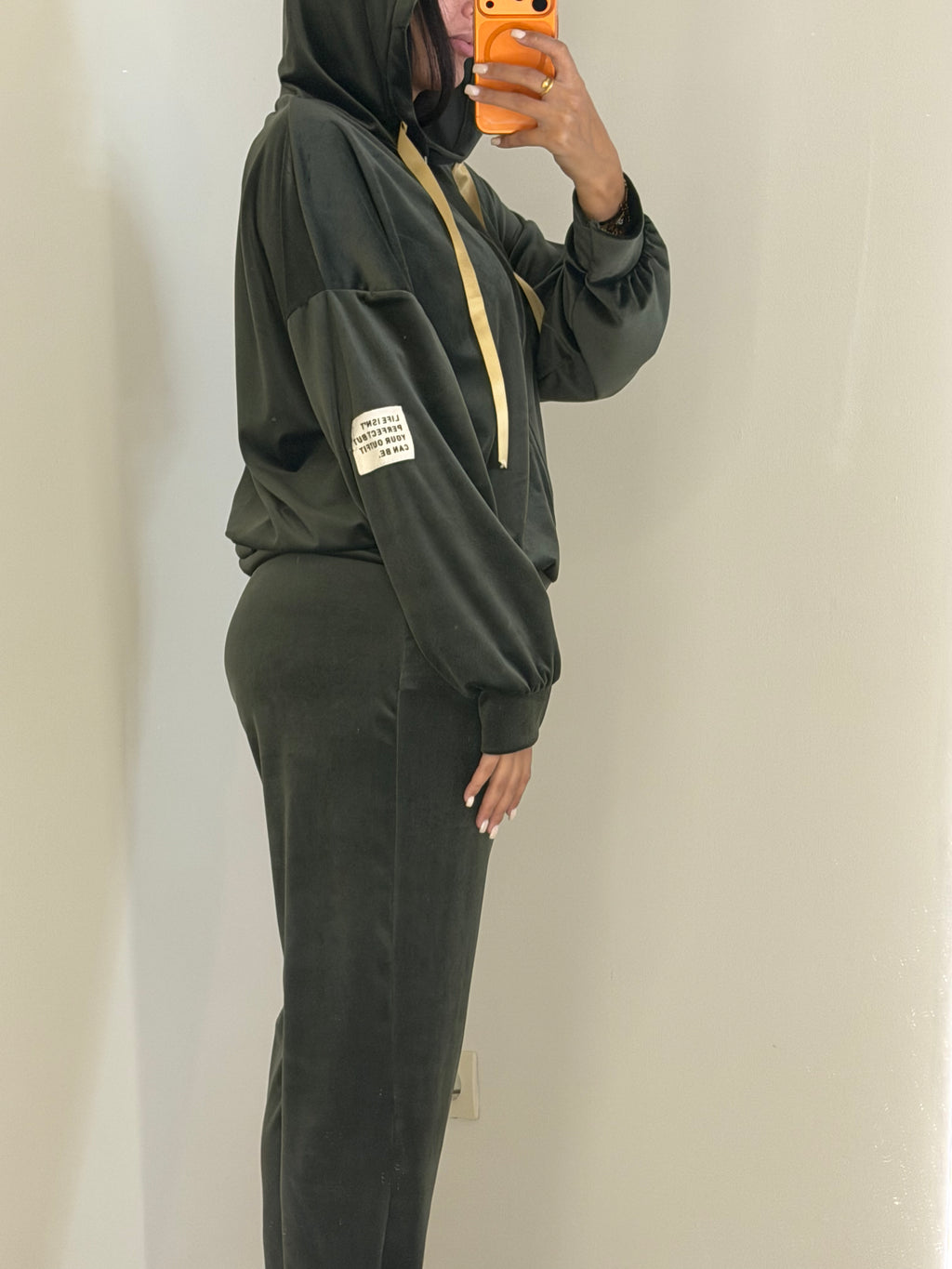 Ensemble vert veste capuche
