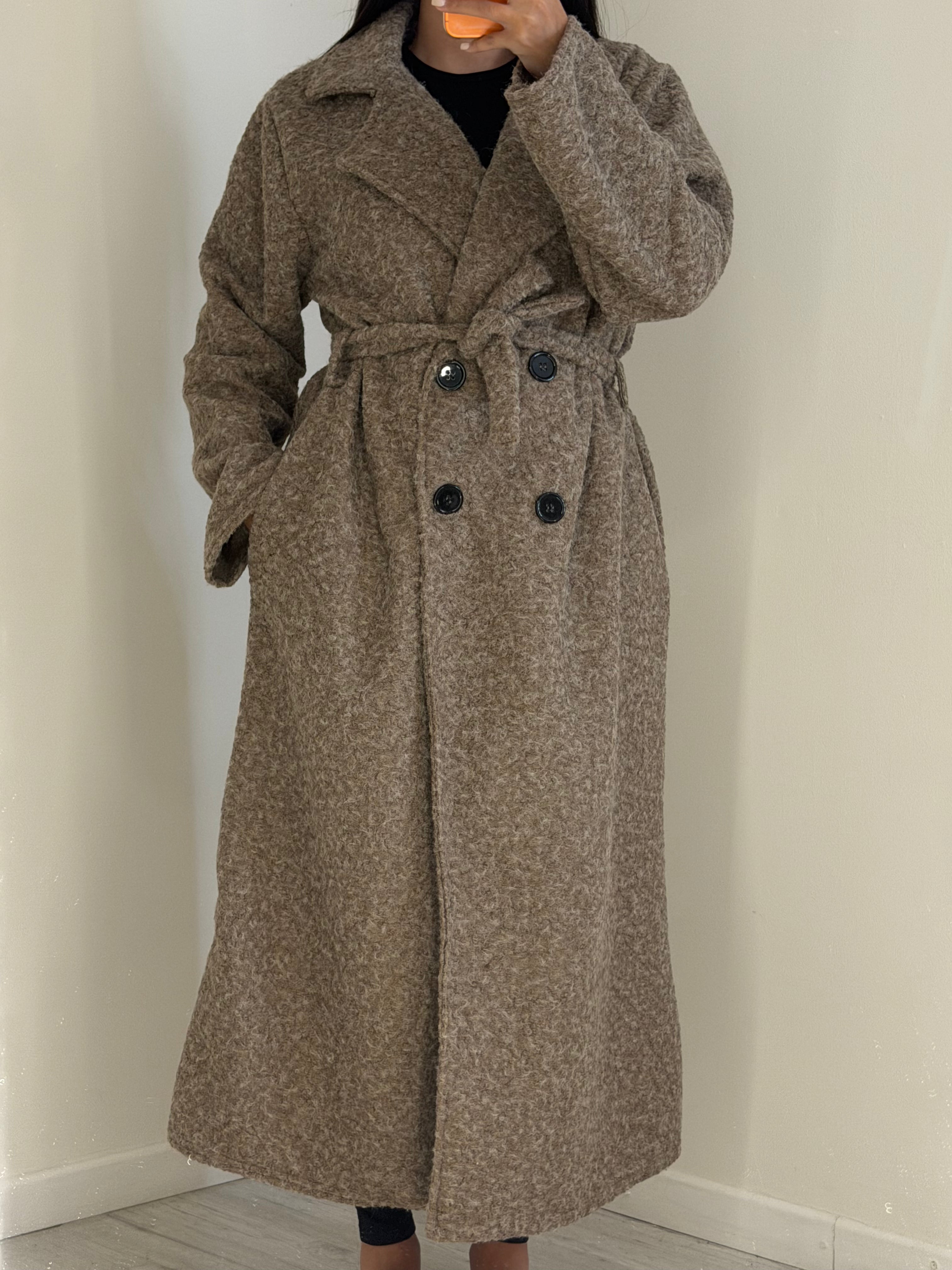Manteaux Taupe Ceinture