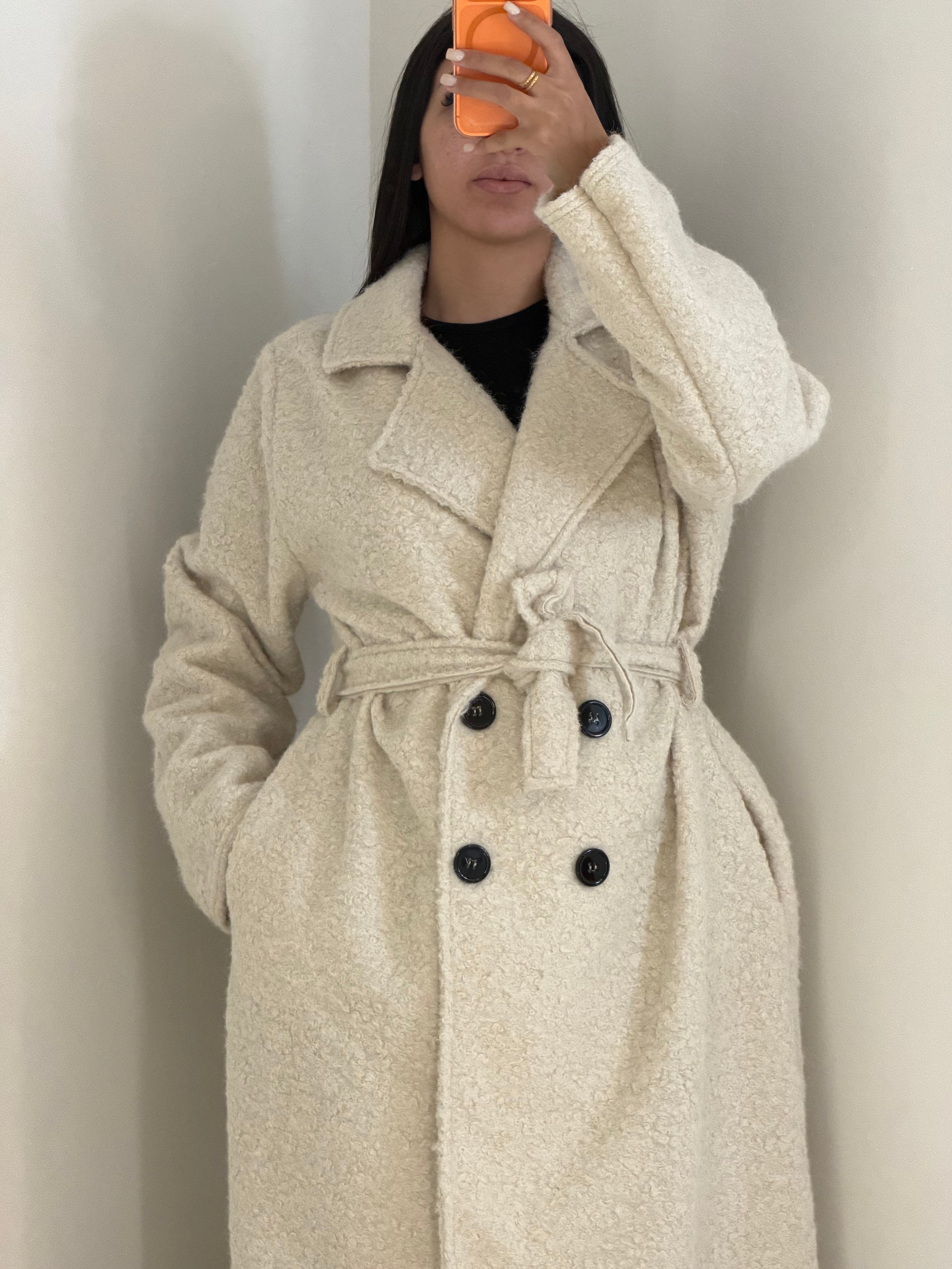 Manteaux creme Ceinture