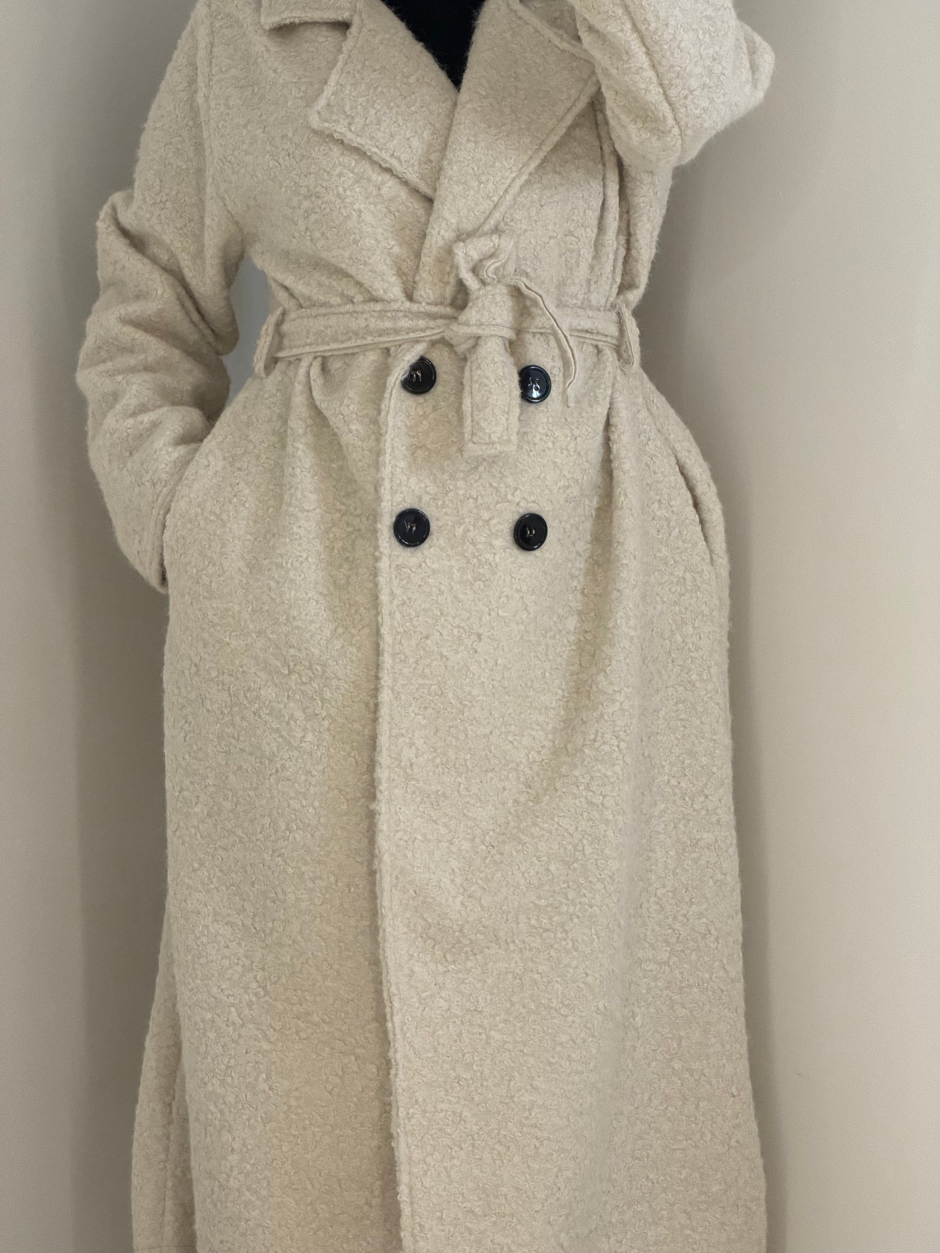 Manteaux creme Ceinture