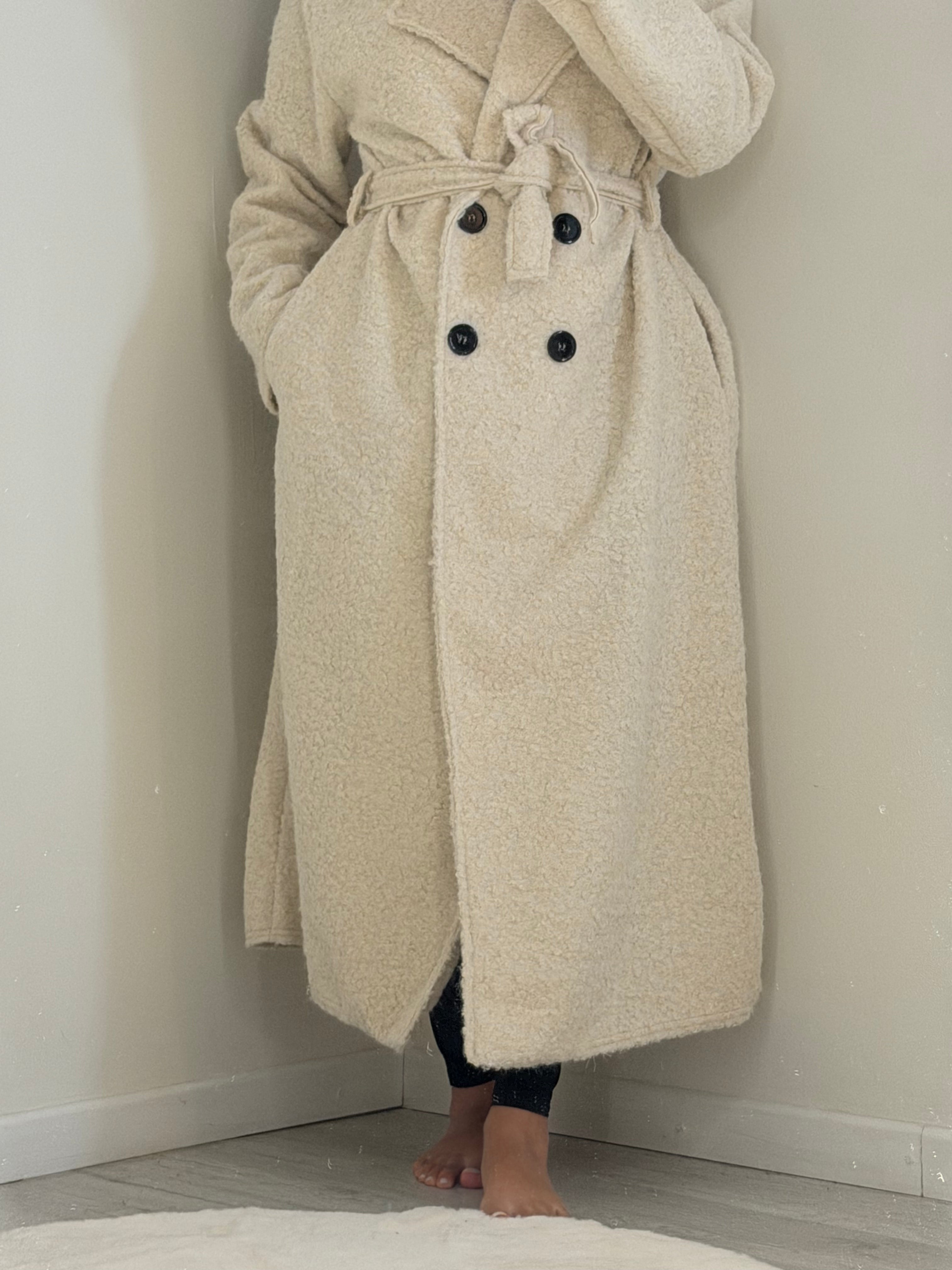 Manteaux creme Ceinture