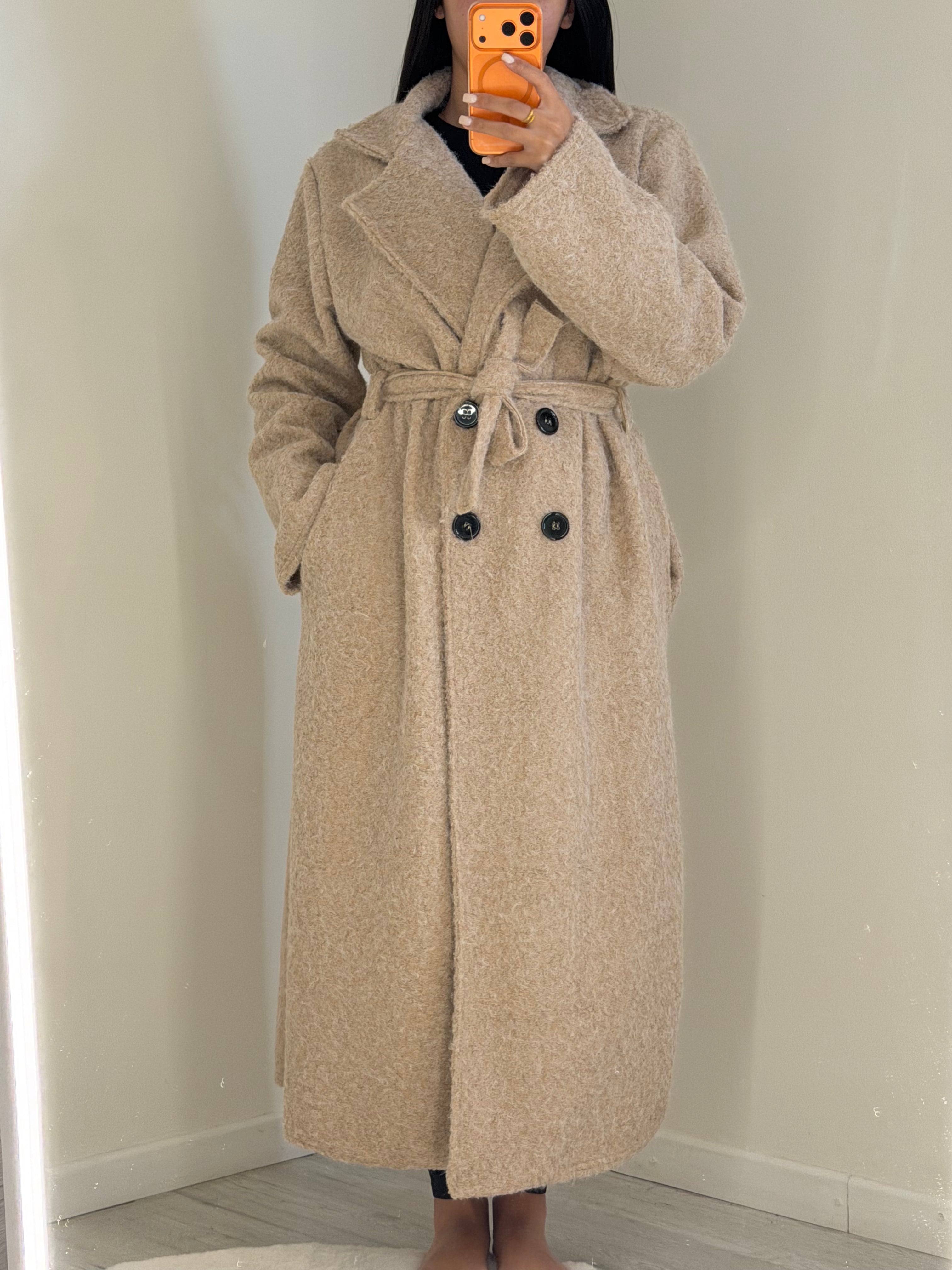 Manteaux Beige Ceinture