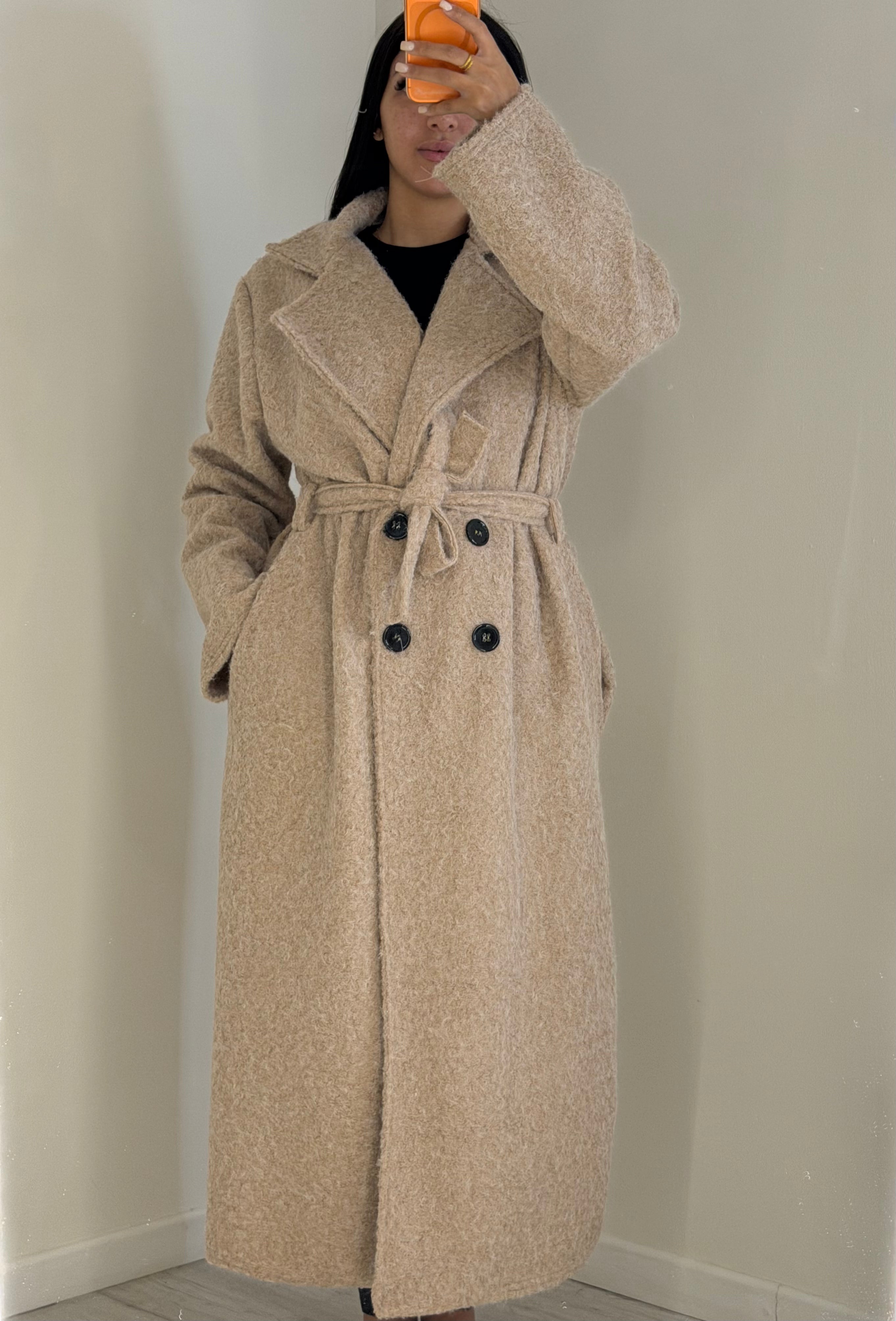 Manteaux Beige Ceinture