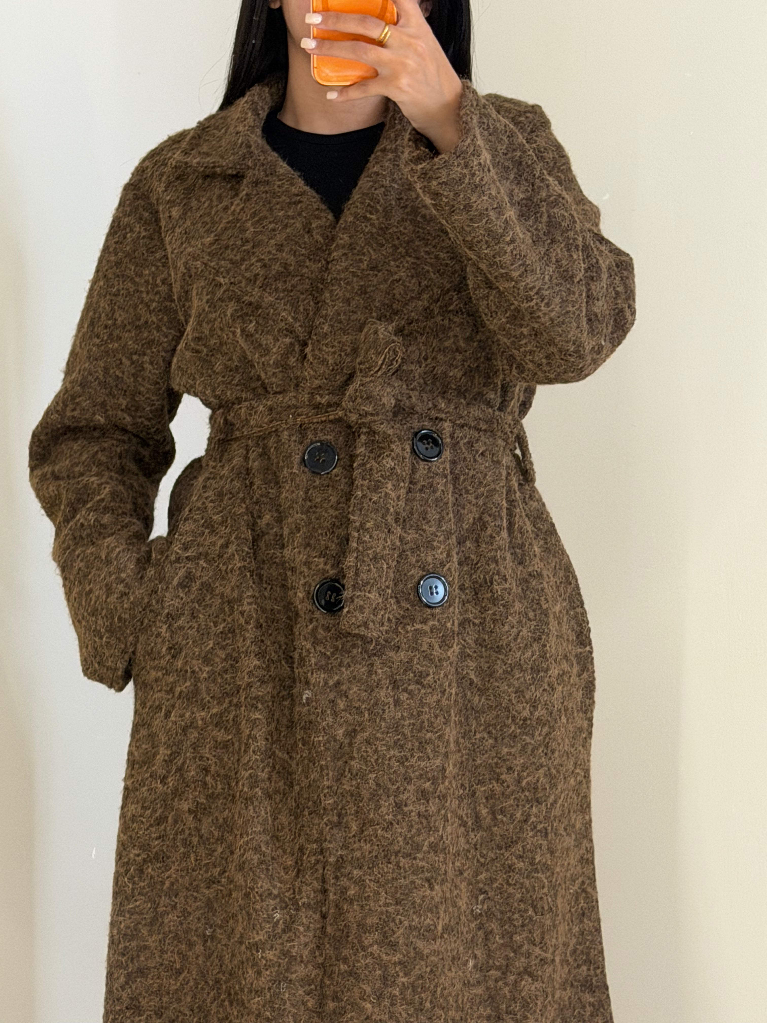 Manteaux Brun Ceinture