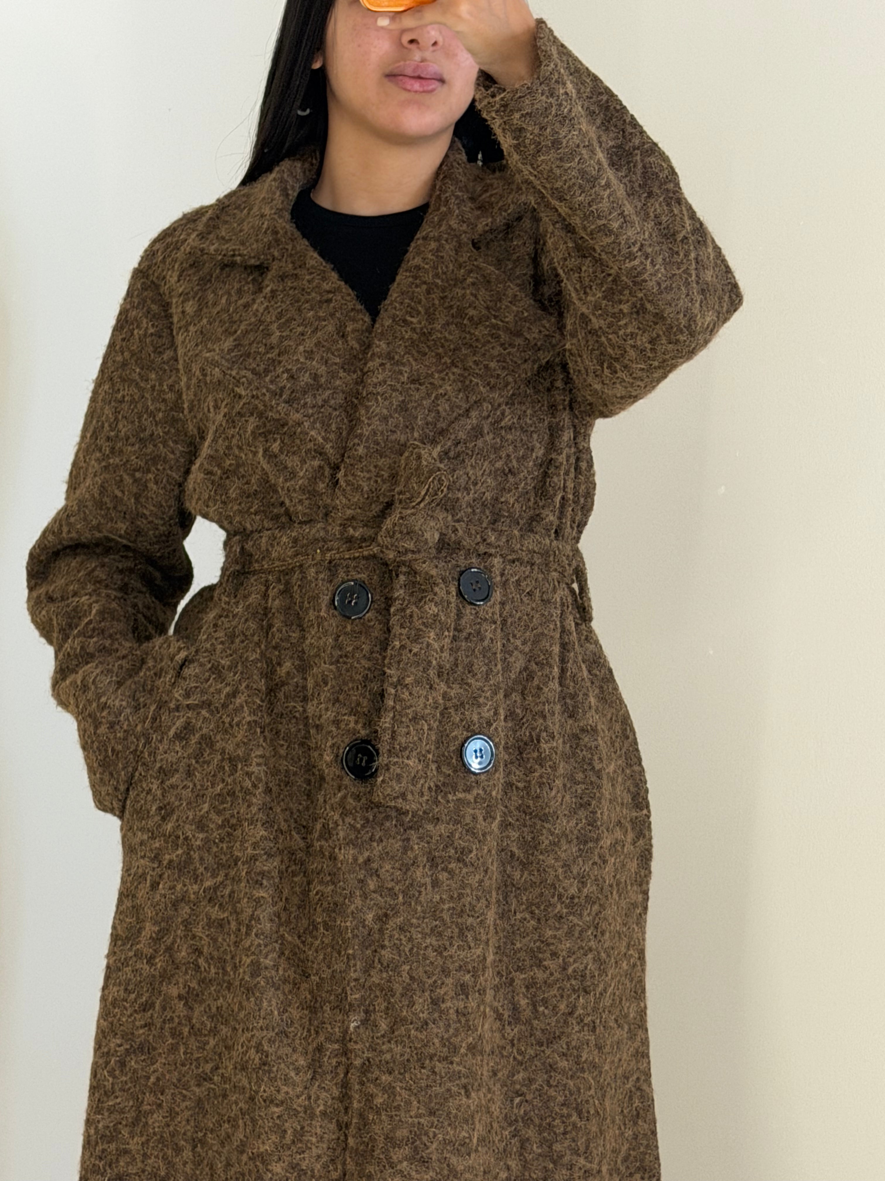 Manteaux Brun Ceinture